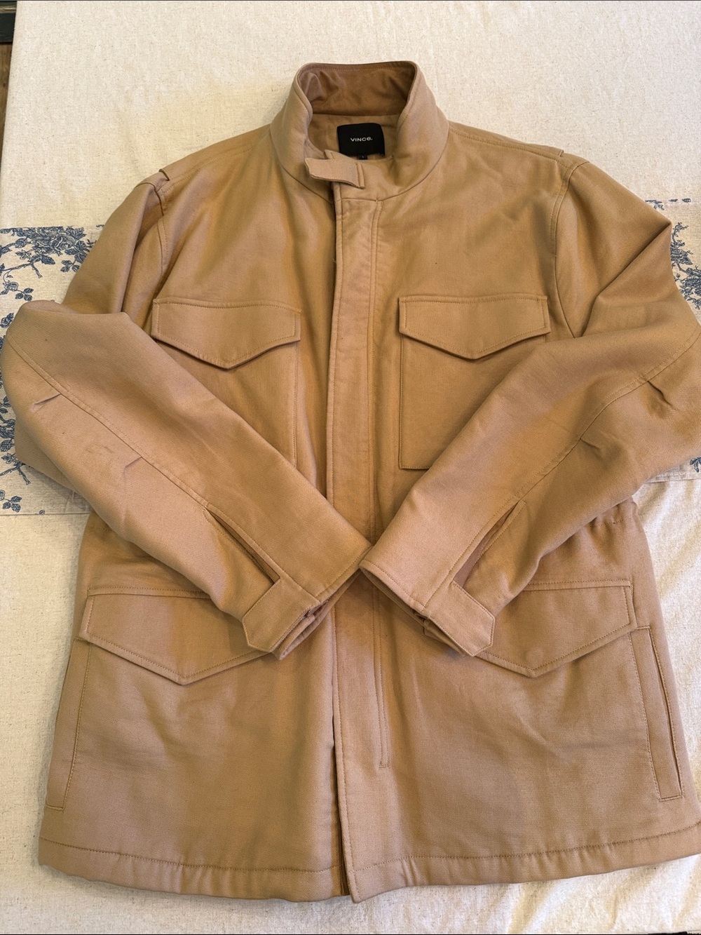 Vince Men's Tan Car Coat - Large